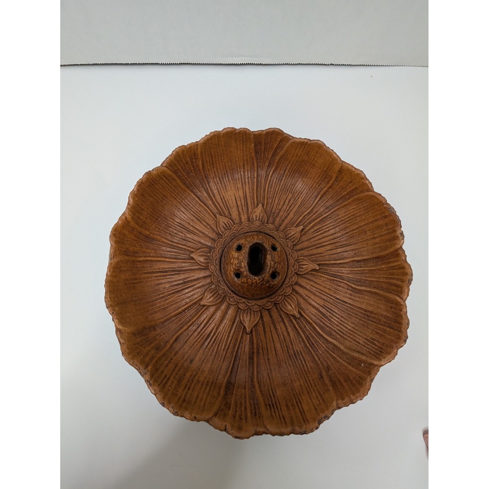 Vintage Multi Products Inc Brown Floral Sunflower Composite Bowl 8 Inch USA Made